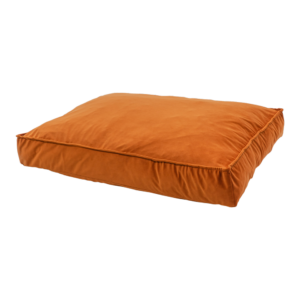 Madison Velours Lounge Cushion - Velvet Orange