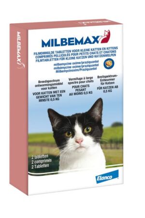 Milbemax Kleine kat en Kitten - 0,5-2 kg - 2 tabletten